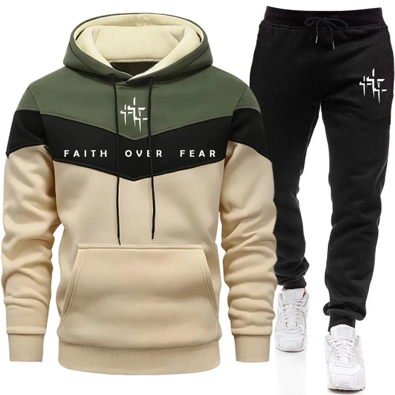 Winter Clothing Hoodie - Conjunto Deportivo para Hombre Faith Over