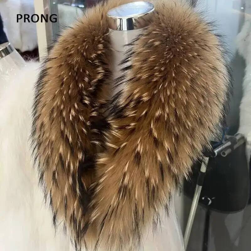 Winter Clothing Matching - Bufanda de piel de mapache Natural
