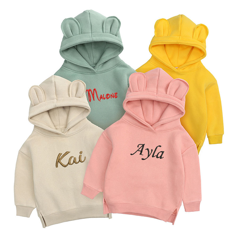 Winter Clothing Name - Sudadera con capucha de oso para
