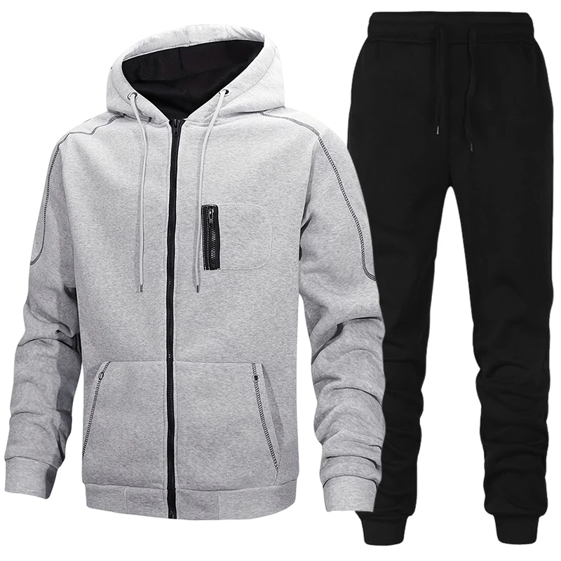 Winter Clothing Hoodie - Conjunto Deportivo para Hombre, Chaqueta con