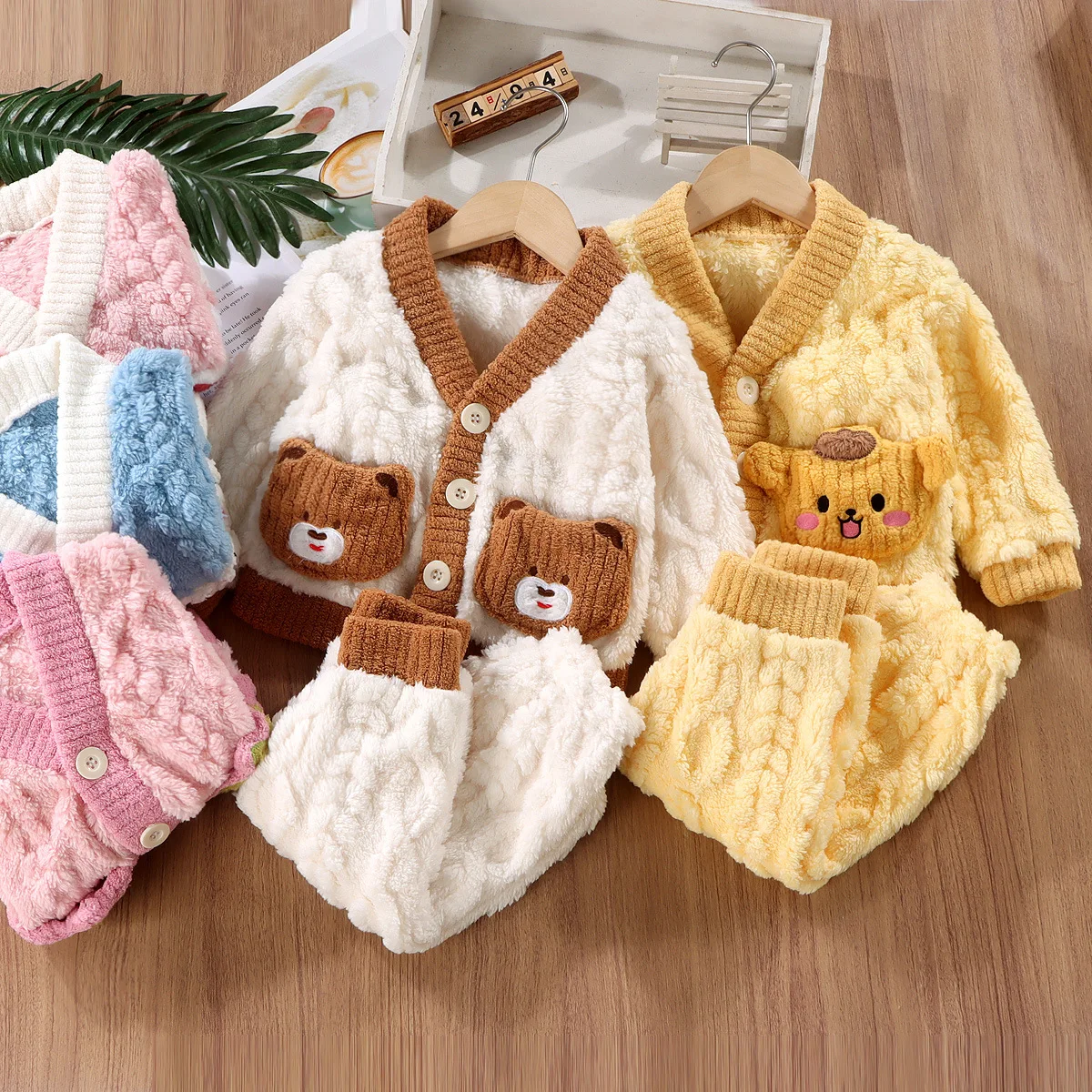 Winter Clothing For Baby Girl - Nuevo Otoño Invierno niños espesar pijamas