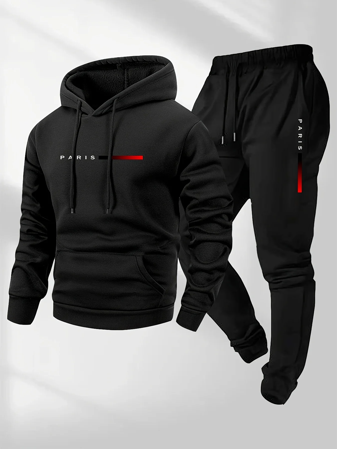 Winter Clothing Hoodie - Conjunto Deportivo con Estampado de Letras,