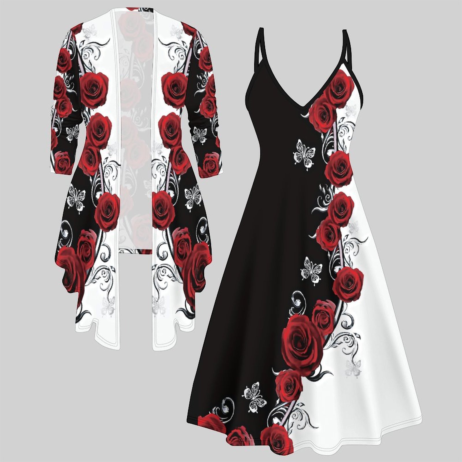 Winter Clothing Ladies - Conjunto de dos piezas estampado para