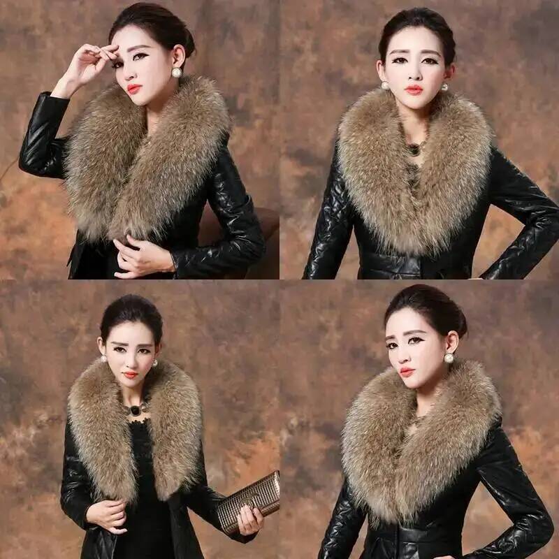 Bufanda de piel de mapache Nat - Winter Clothing Matching reseña y precio