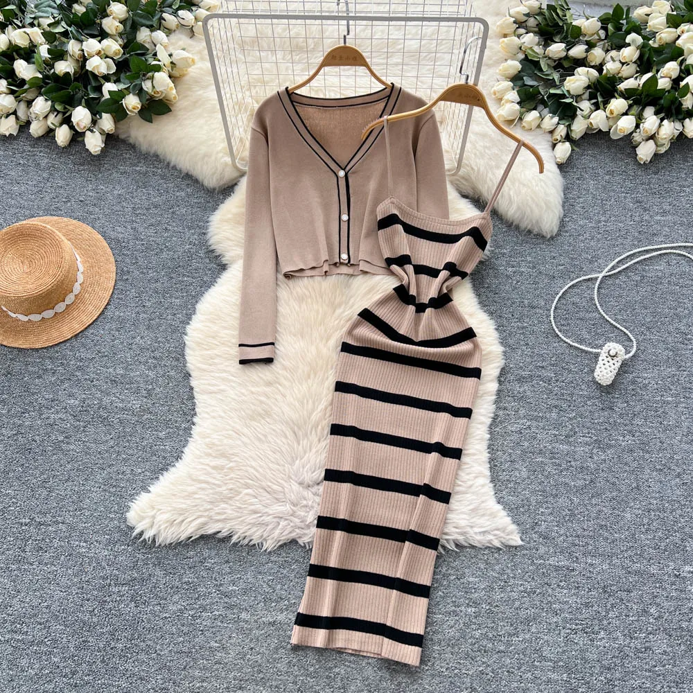 Vestido ajustado de punto a ra - Winter Clothing For Woman reseña y precio