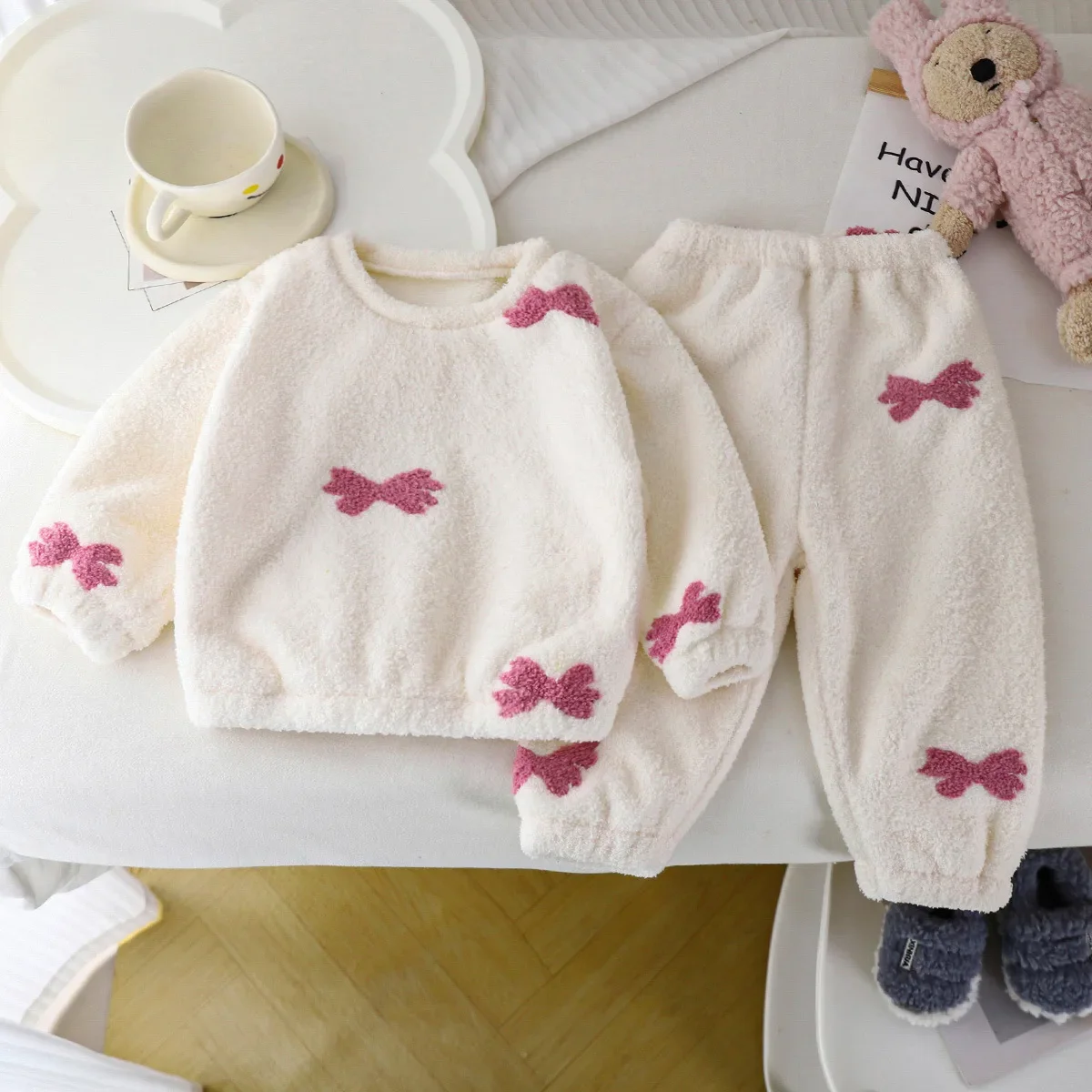 Pijamas gruesos de lana cálida - Winter Clothing For Baby Girl reseña y precio