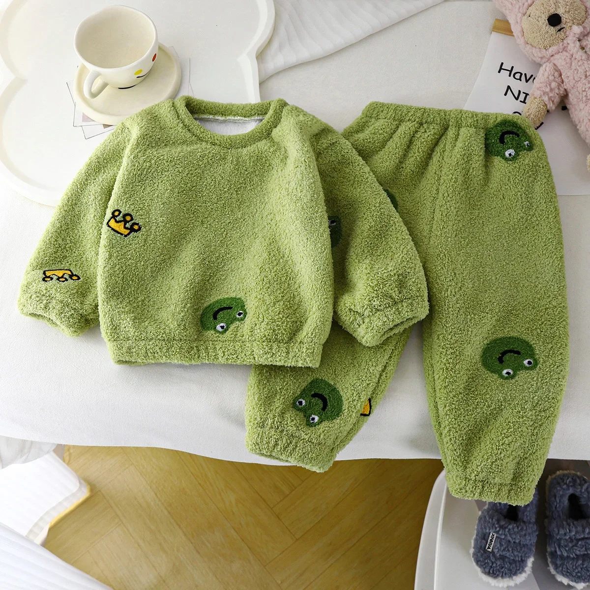 Pijamas gruesos de lana cálida - Winter Clothing For Baby Girl reseña y precio