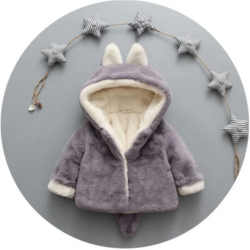 Chaqueta de felpa con orejas d - Winter Clothing For Baby Girl reseña y precio